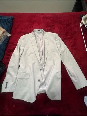 jf j.ferrar Light Gray Men's Two-Button Sport Coat